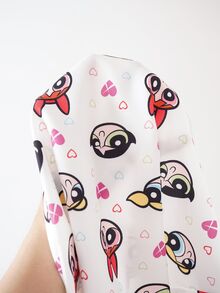 THE POWERPUFF GIRLS X SHEIN Gaun Kasual Anak Perempuan Remaja dengan Tali Bahu Tipis THE POWERPUFF GIRLS - Putih - View 8