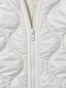 SHEIN BASICS Women's Solid Color Zipper Casual Versatile Winter Padded Coat - White - View 14