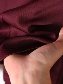 Rusticease Women's Solid Color Long Sleeve Top And Pants Casual Set For Middle-Aged And Elderly - Burgundy - View 5