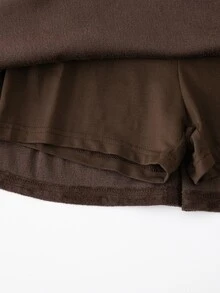 Tween Girl Casual Versatile Daily Skort - Brown - View 7