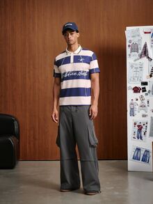 TOKVUE 男士拼色休閒日常短袖 Polo 衫 - 彩色 - 查看 5