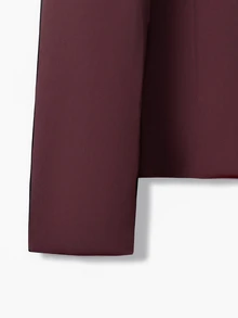 HUEFORM Men's Burgundy Peak Lapel Fashion Loose Wide Leg Suit Pants 2 Pieces Suit Set - Burgundy - View 5