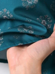 Rusticease Formal Dress 2026 Fall Winter Dress Women's All-Over Print Round Neck Casual Celestial Elegant Pretty Floral Everyday Party Dress New Year Dress - Green - View 5