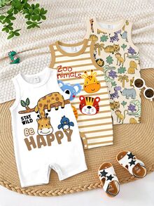 3PCS Baby Boys Rompers - Multicolor - View 3