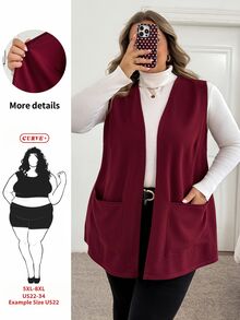 SHEIN CURVE+ Plus Size 22W Autumn/Winter New Tassel Knit Dress, Suitable For Daily Commute, Holiday Party, Christmas, Halloween - Green - View 1