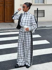Muchica Plaid Woven Women's Casual Set - Multicolor - View 6
