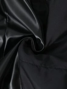 Yalmera Women's Solid Color Casual Versatile Daily Wear Winter Padded Coat - Black - View 6