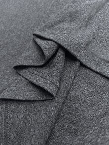 TONEVAULT تي شيرت رجالي بأكمام طويلة، رمادي بياقة دائرية مع تصميم أزرار قطري، قصة ضيقة غير متماثلة، أسلوب ملابس الشارع، ملابس كاجوال يومية، تي شيرت الربيع/الخريف - رمادي غامق - مشاهدة 3