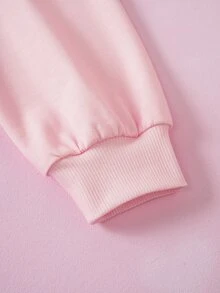 THE POWERPUFF GIRLS X SHEIN Tween Girl Cartoon Print Long Sleeve Sweatshirt And Leggings Set - Pink - View 6
