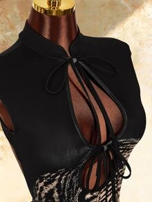 Amplova Women's Wild Tiger Print Cutout Backless Mini Dress - Black - View 9