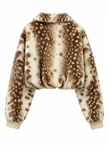 Franclia Women's Casual Versatile Daily Wear Long Sleeve Sweatshirt - Camel - View 2