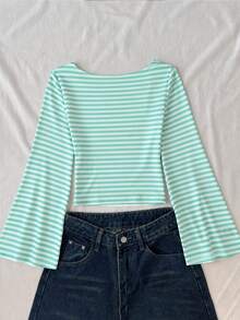 Tween Girls Casual Round Kids Neck Loose Waist T-Shirt - Multicolor - View 2
