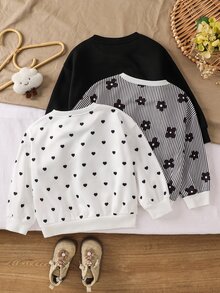3PCS Young Girls Sweatshirts - Multicolor - View 2