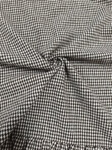 LUMIGAL Autumn/Winter Vintage Elegant Brown Houndstooth Fabric Lapel Long Sleeve Loose Fit Women's Jacket With Ruffle Hem - Multicolor - View 9