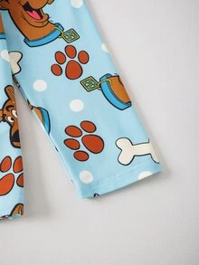 SCOOBY-DOO X SHEIN Tween Boy Cartoon Print Long Sleeve Top And Pants Loungewear Set - Multicolor - View 5