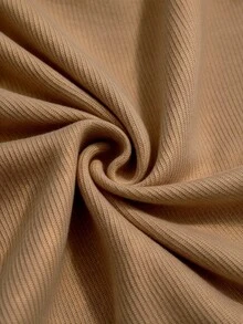 Breezaya Women's Solid Color Collared Button Pocket Design Elegant Casual Vacation Daily Easy-To-Match Long Sleeve Jumpsuit, New For Autumn, Winter, Spring - Brown - View 8