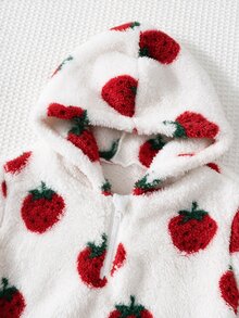 Cozy Pixies 2件組女嬰休閒日常舒適印花毛絨連帽套頭衛衣 秋冬彈性針織修身打底褲衛衣套裝 - 彩色 - 查看 3