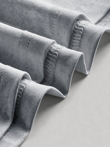 SHEIN BASICS 女款純色修身百搭日常居家旅行抹胸上衣 黑色 夏季極簡端莊休閒百搭 日常白天穿著 - 淺灰色 - 查看 4