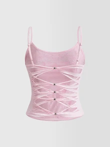 ROMWE Y2K Sexy Women's Wing Print Casual Camisole Tank Top - Pink - View 2