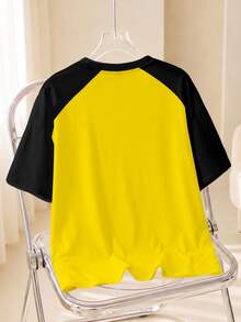 LOONEY TUNES X SHEIN Áo thun nữ cổ tròn tay ngắn in họa tiết hoạt hình - trắng - Xem 2