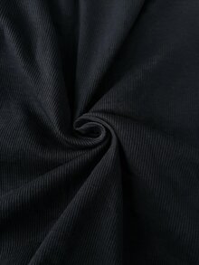 SHEIN LUNE 女款休閒秋冬棉質背心內搭上衣，旅行基礎上班穿搭可愛上衣，返校季適用 - 黑色 - 查看 9