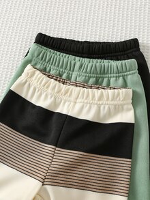 SHEIN 男嬰 6件組休閒舒適百搭圓領衛衣與長褲套裝 - 彩色 - 查看 6