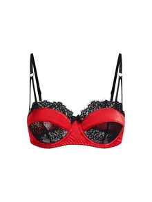AltBold Women's Classic Contrast Color Lace Camisole, Adjustable Strap Eyelash Lace Party Top 2-Piece Set - Multicolor - View 8