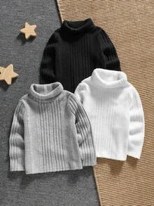 3件組男嬰純色小立領長袖休閒上衣 - 彩色 - 查看 6