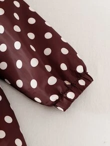 SHEIN 青少年女孩黑色抓絨拉鍊連帽防風夾克外套，長袖休閒中長版保暖內裡外套，秋冬款，純色簡約 - 彩色 - 查看 8
