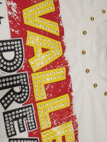 ROMWE MEN 2026 春秋冬新款時尚休閒圖案男士T恤 中性情侶款品牌內搭衫 女款復古街頭風 Y2K 風格長袖圓領套頭薄款T恤 - 杏色 - 查看 4