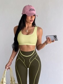 Dewbera Dewbera 女款拼色休閒百搭日常旅行運動連身褲 - 彩色 - 查看 5