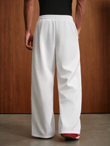 TOKVUE Men's Letter Pattern Casual Daily Sweatpants - Multicolor - View 2