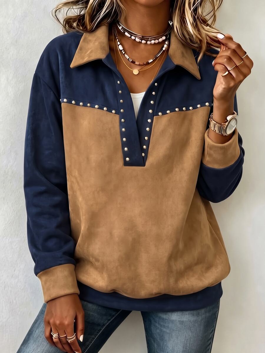 Holdful Holdful Winter Casual Autumn Women's Blouses For Middle-Aged And Elderly People - Coffee Brown - View 1