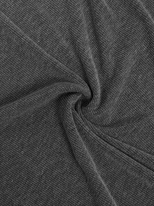 Sunnyshic Plus Size Freela Women's Solid Color Cold Shoulder Pleated Wide Leg Casual Jumpsuit - Black - View 5