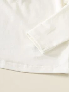 SHEIN 男嬰對比色蝴蝶結長袖襯衫、無袖背心、鬆緊腰長褲3件套，百搭舒適，適合生日派對、洗禮、1歲生日慶祝、晚會、表演、婚禮、嬰兒派對等場合 - 彩色 - 查看 8