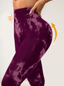 Gameset SHEIN Sport 女款高腰提臀塑形緊身褲 - Purple Wisdom - 查看 5