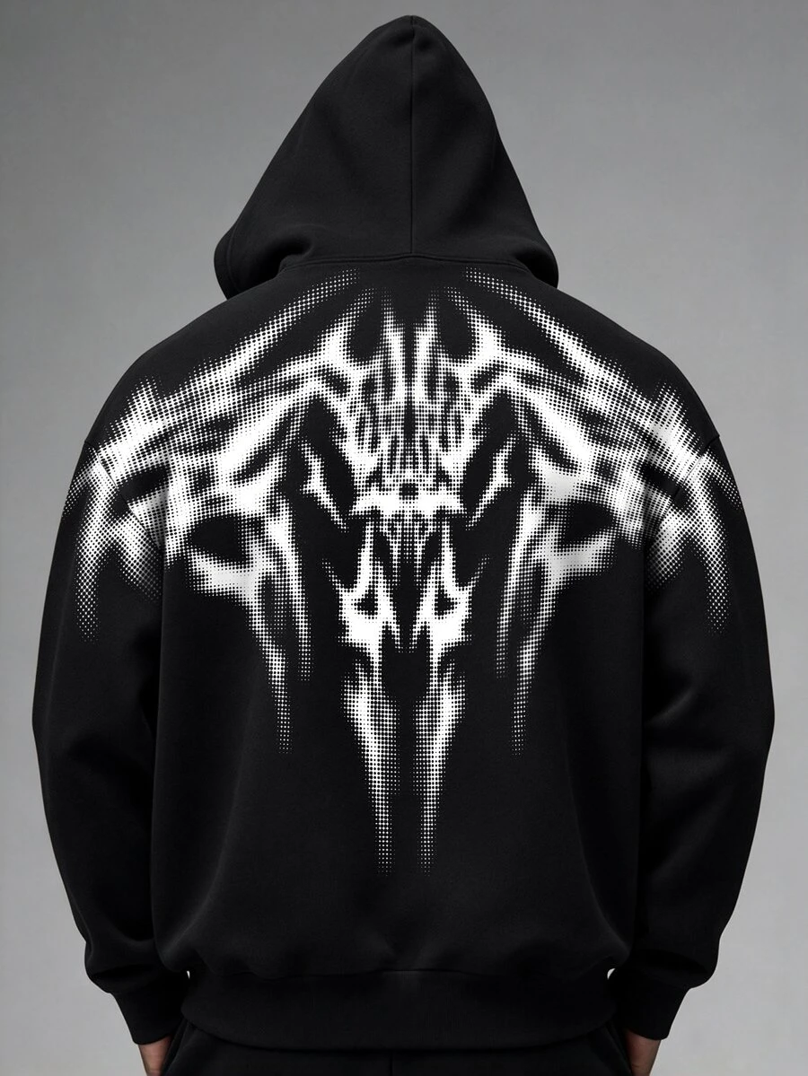 STYNVO 男士休閒百搭日常連帽衫 - 黑色 - 查看 1