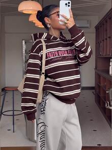 Muchica Sweatshirt Longgar Kasual Wanita - MultiWarna - View 3