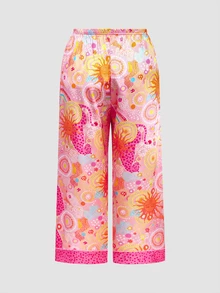 Chillnights Plus Size Young Polka Dot Print Top And Pants Pajama Set - Multicolor - View 4