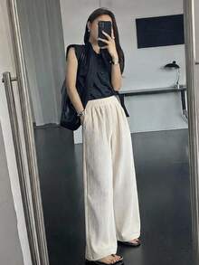 DAZY 女款商務休閒口袋長褲 - 白色 - 查看 5