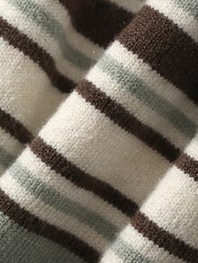 DAZY Baby Girl Striped 2 In 1 Patchwork Casual Everyday Long Sleeve Sweater - Multicolor - View 9
