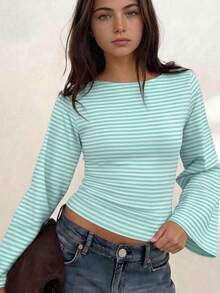 Tween Girls Casual Round Kids Neck Loose Waist T-Shirt - Multicolor - View 1