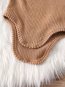 SHEIN 男嬰針織柔軟假領長袖秋季連身衣 4件套，百搭舒適 - 彩色 - 查看 7