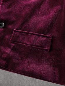 GETOML Men's Solid Color Lapel Neck Long Sleeve Jacket And Pants Casual Fashion Suit Set - Burgundy - View 14