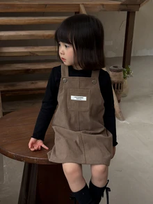 DAZY Baby Girl Casual Daily Summer Dress - Coffee Brown - View 7