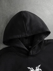 STYNVO 男士休閒百搭日常連帽衫 - 黑色 - 查看 4