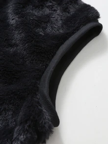 PAVTROS Men's Casual Fashion Vintage Loose Fuzzy Vest, Essential For Outings, Perfect Gift For Family And Friends - Black - View 6