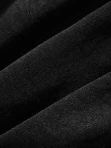 Hapijoa Young Girl Vintage Frayed Hem Pleated Blouse Elegant Casual - Black - View 8