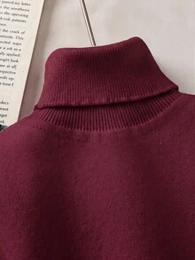 SHEIN 男童秋冬毛衣 - 酒紅色 - 查看 5