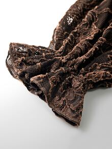 LUMIGAL Women's Knitted Elegant Fall Short Dress - Coffee - View 6